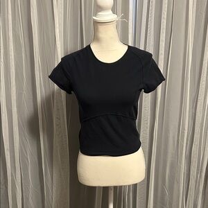 We The Free/Free People Black Short Sleeve Top Size Medium